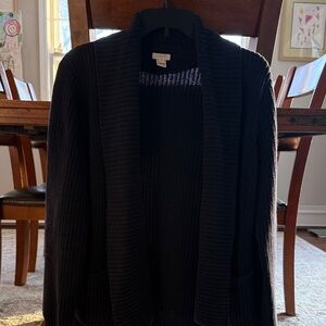 J. Crew Black Knit Cardigan